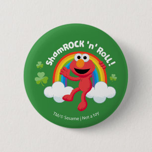 Elmo Shamrock 'n' Roll Rainbow 6 Cm Round Badge
