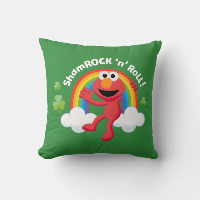 Elmo | Shamrock 'n' Roll Rainbow Cushion (Front)