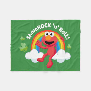 Elmo   Shamrock 'n' Roll Rainbow Fleece Blanket