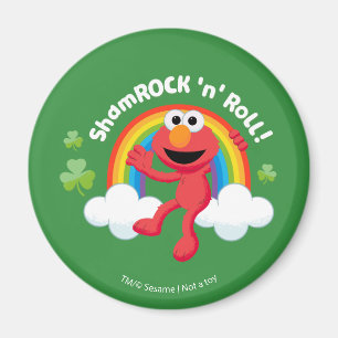 Elmo Shamrock 'n' Roll Rainbow Magnet