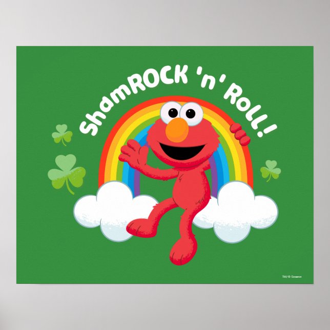 Elmo | Shamrock 'n' Roll Rainbow Poster (Front)