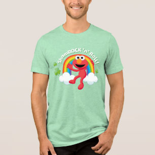 Elmo   Shamrock 'n' Roll Rainbow Tri-Blend Shirt