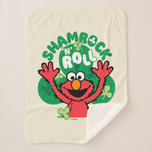 Elmo   Shamrock 'N' Roll Sherpa Blanket