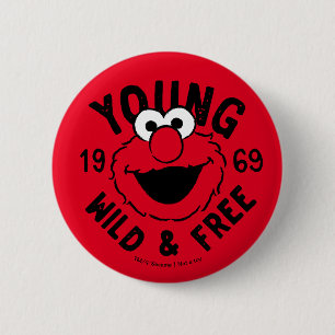 Elmo Skate Logo - Young, Wild & Free 1969 6 Cm Round Badge