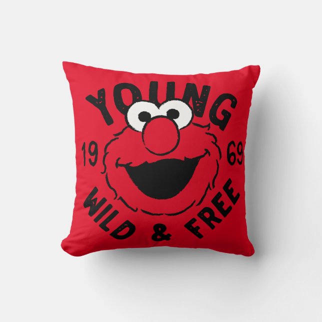 Elmo Skate Logo - Young, Wild & Free 1969 Cushion (Front)