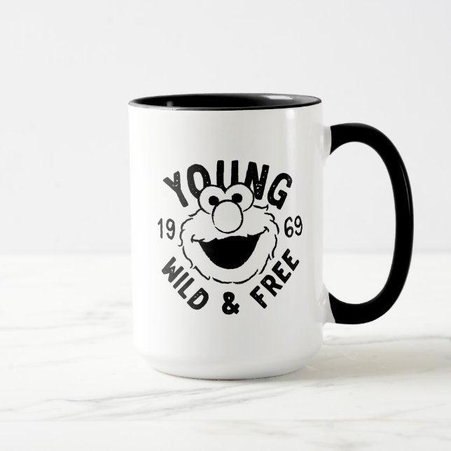 Elmo Skate Logo - Young, Wild & Free 1969 Mug (Right)