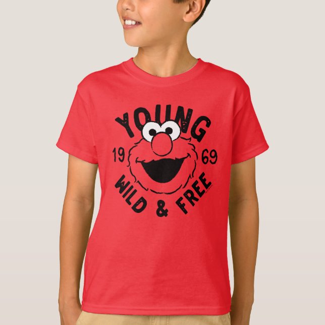 Elmo Skate Logo - Young, Wild & Free 1969 T-Shirt (Front)