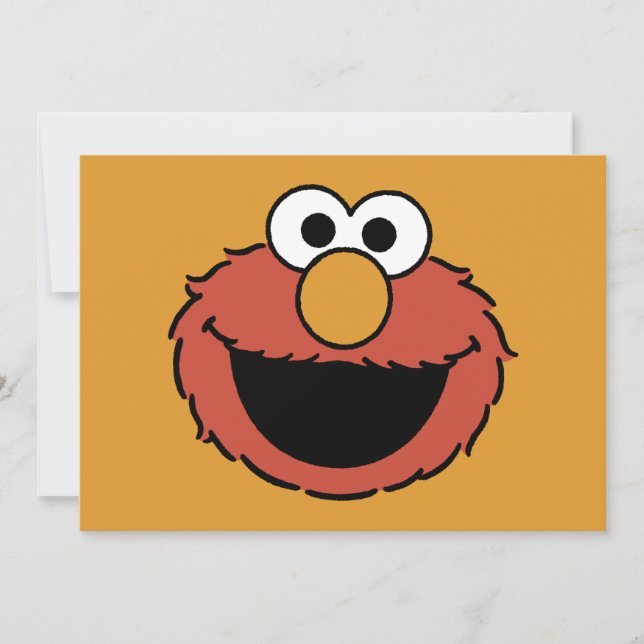 Elmo Smiling Face Card (Front)