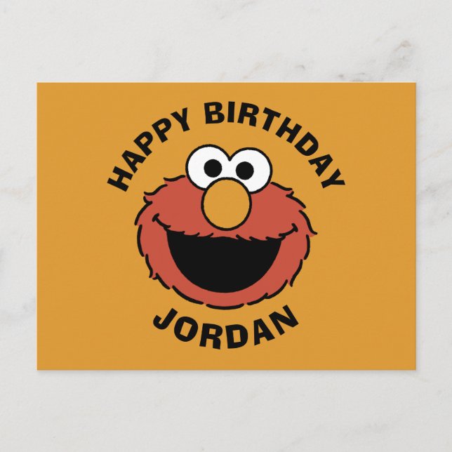 Elmo Smiling Face Postcard (Front)