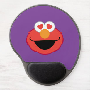 Elmo Smiling Face with Heart-Shaped Eyes Gel Mouse Pad