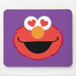 Elmo Smiling Face with Heart-Shaped Eyes Mouse Pad