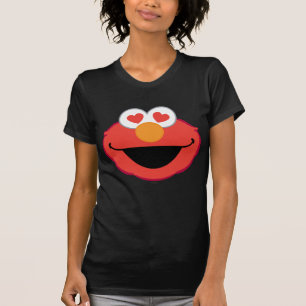 Elmo Smiling Face with Heart-Shaped Eyes T-Shirt
