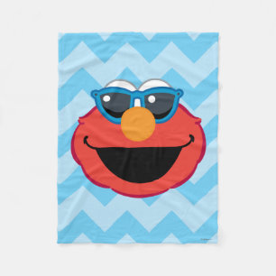 Elmo  Smiling Face with Sunglasses Fleece Blanket