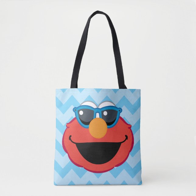 Elmo  Smiling Face with Sunglasses Tote Bag (Front)