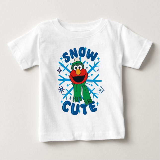 Elmo Snow Cute Baby T-Shirt (Front)