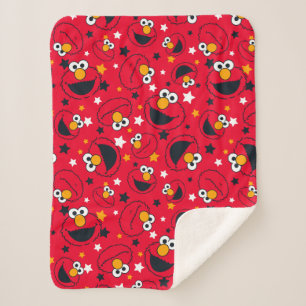 Elmo   So Silly Star Pattern 2 Sherpa Blanket