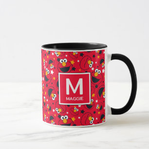 Elmo   So Silly Star Pattern Name & Monogram Mug