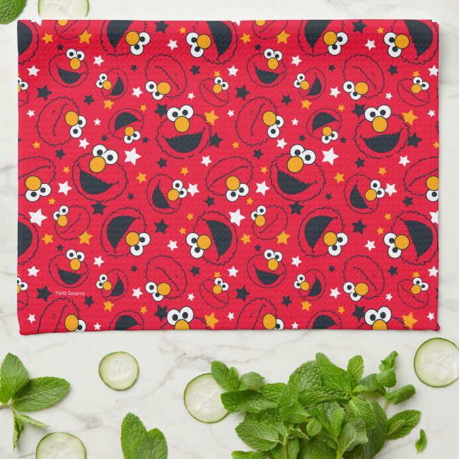 Elmo | So Silly Star Pattern Tea Towel (Folded)