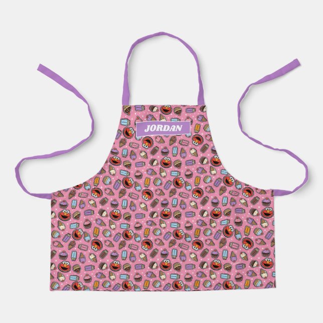 Elmo Sweet Treat Sticker Pattern Apron (Front)