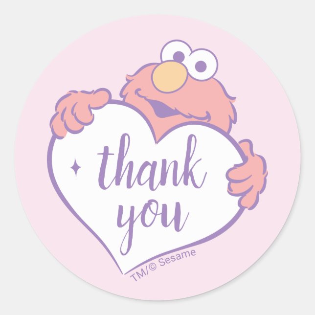 Elmo Sweetheart Birthday Classic Round Sticker (Front)