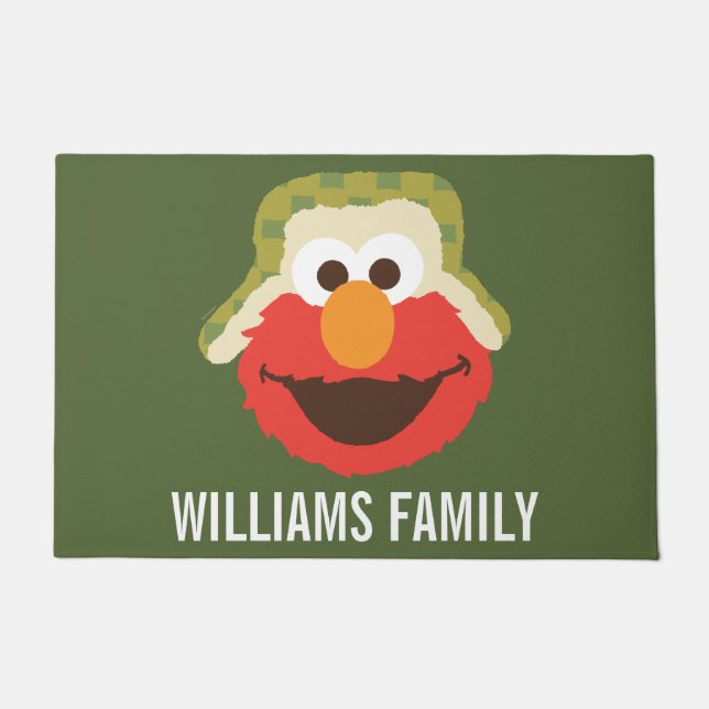 Elmo Woodland Face | Add Your Name Doormat (Front)