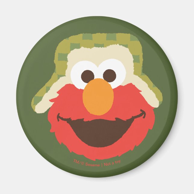 Elmo Woodland Face Magnet (Front)