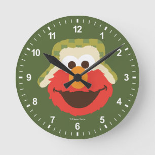 Elmo Woodland Face Round Clock
