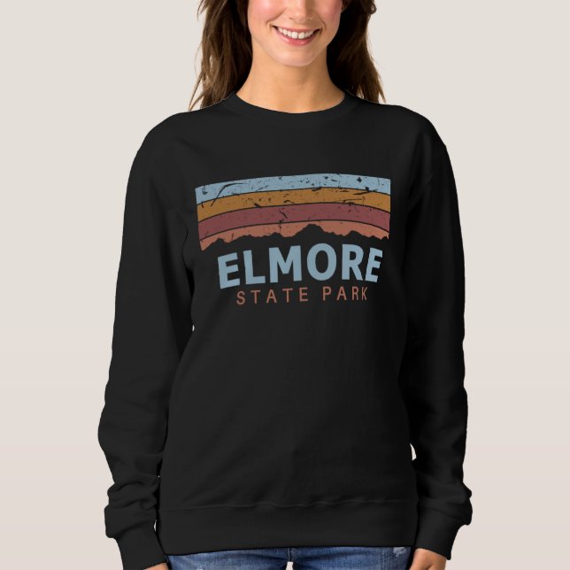 Elmore State Park Vermont Retro Cool Sweatshirt (Front)