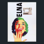 ELNA Sewing Machine Vintage Pop Art Advertising Poster<br><div class="desc">RESTORED! High resolution reproduction,  Photoshop sharpened for crisp prints,  digital retouched and restored for tears,  smudges,  and missing elements. ELNA Sewing Machine Vintage Pop Art Advertising Poster.</div>