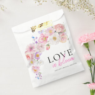 Eloise Pink Floral Love In Bloom Bridal Shower Favour Bag