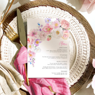 Eloise Pink Floral Menu