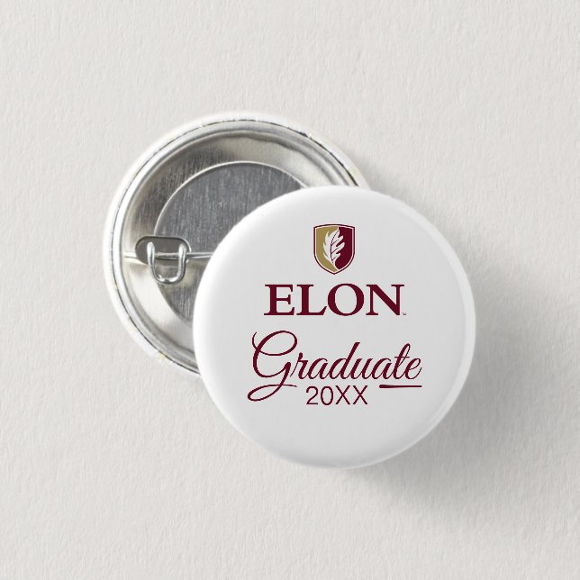 Elon 3 Cm Round Badge (Front & Back)
