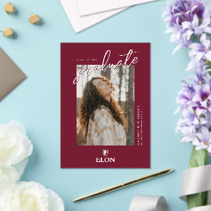 Elon   Graduate 20XX Acrylic Invitations