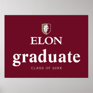 Elon   Graduate 20XX Poster