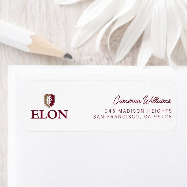 Elon Graduation Return Address Label (Insitu)