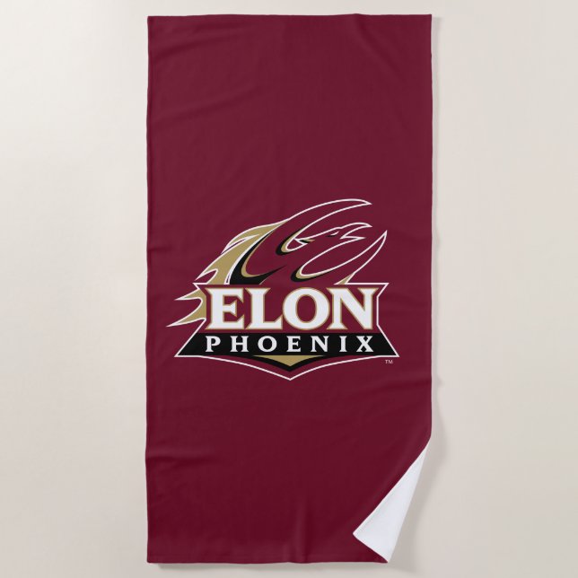 Elon Phoenix Beach Towel (Front)