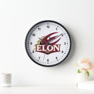 Elon Phoenix Logo Clock