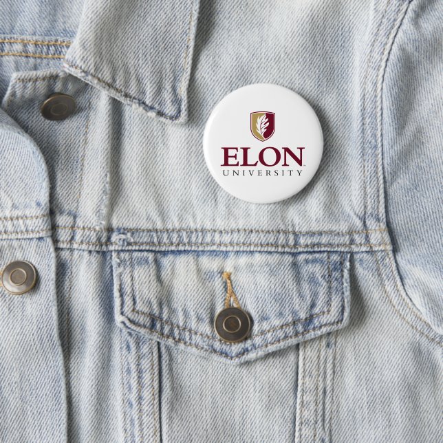 Elon University 6 Cm Round Badge (In Situ)