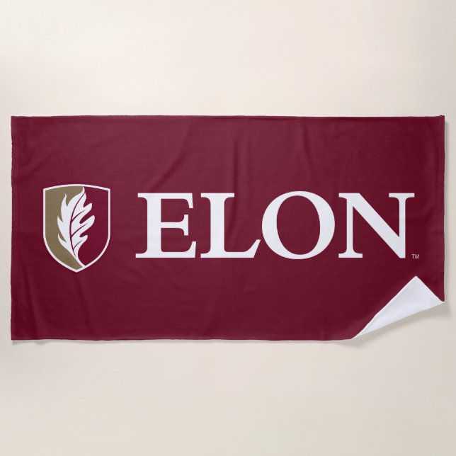 Elon University Beach Towel (Front)