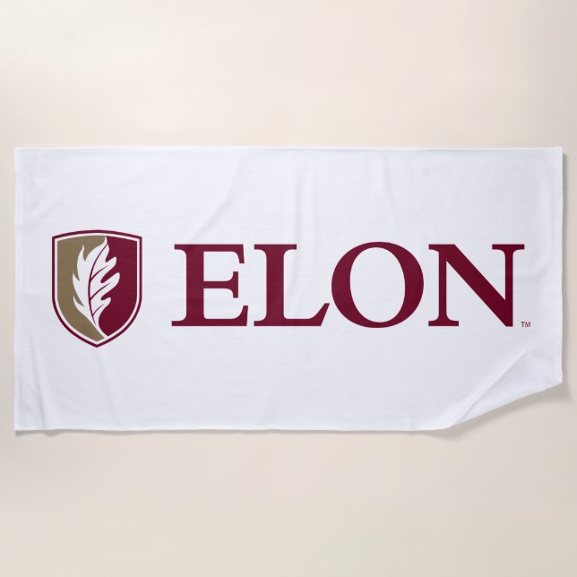 Elon University Beach Towel (Front)