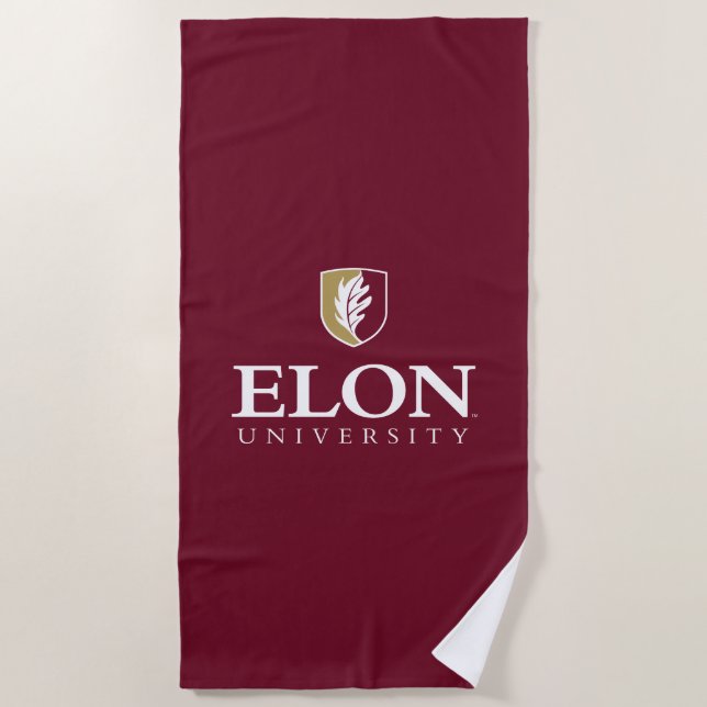 Elon University Beach Towel (Front)