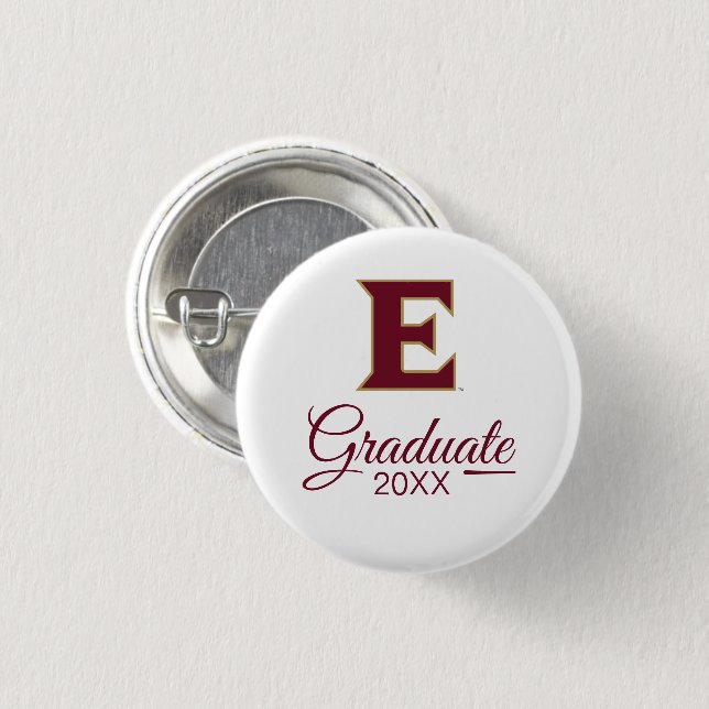 Elon University E 3 Cm Round Badge (Front & Back)