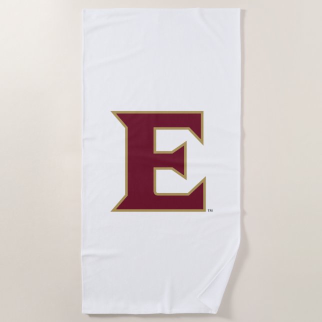 Elon University E Beach Towel (Front)
