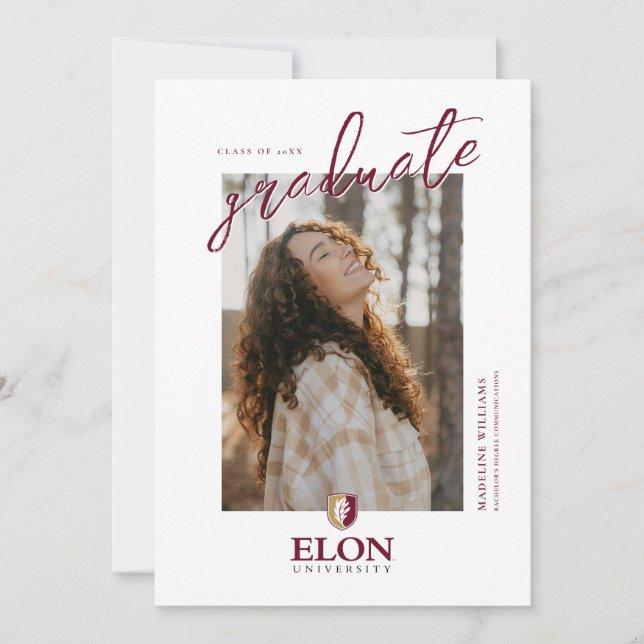 Elon University Graduation Announcement (Front)