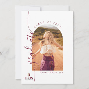 Elon University Graduation Announcement