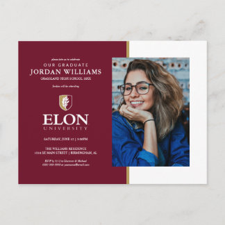 Elon University | Graduation Announcement Postcard