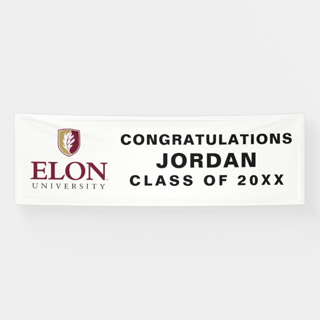 Elon University Graduation Banner (Horizontal)