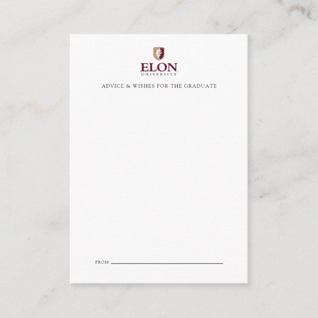 Elon University Graduation Card (Front)