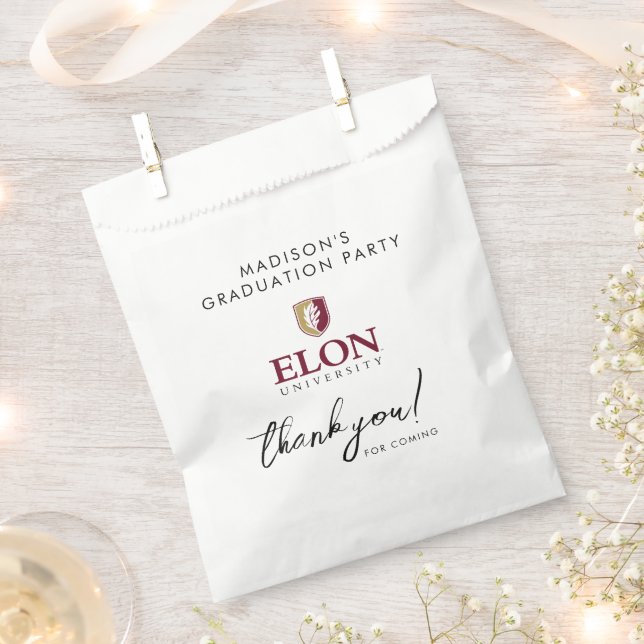Elon University Graduation Favour Bag (Clipped)