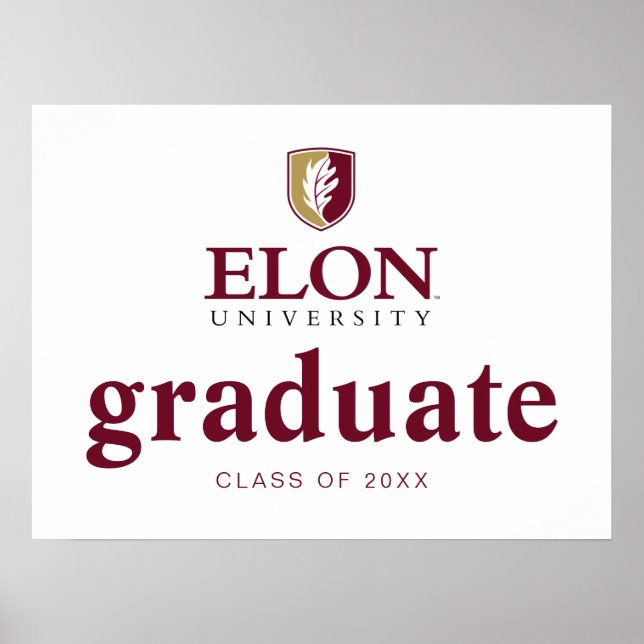 Elon University Graduation Poster (Front)